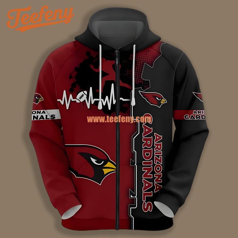 Arizona Cardinals Functional Red 3D Hoodie Printing