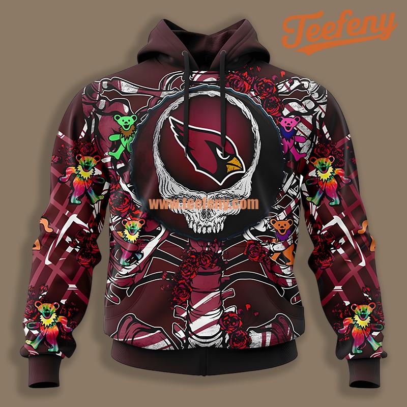 Arizona Cardinals Halloween Death 3D Zip Up Hoodies
