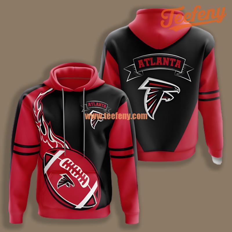 Atlanta Falcons Fireball Football Red 3D Unisex Hoodies