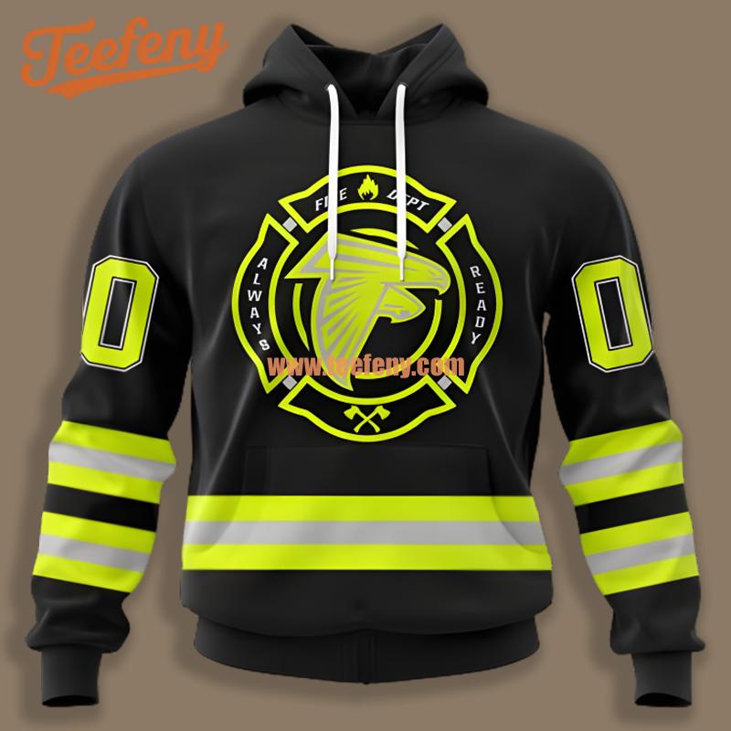 Atlanta Falcons Firefighter Black 3D Graphic Hoodies