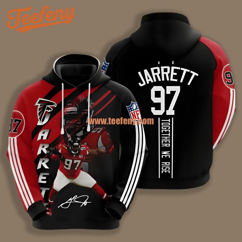 Atlanta Falcons Grady Jarrett Player Black 3D Hoodie Printing