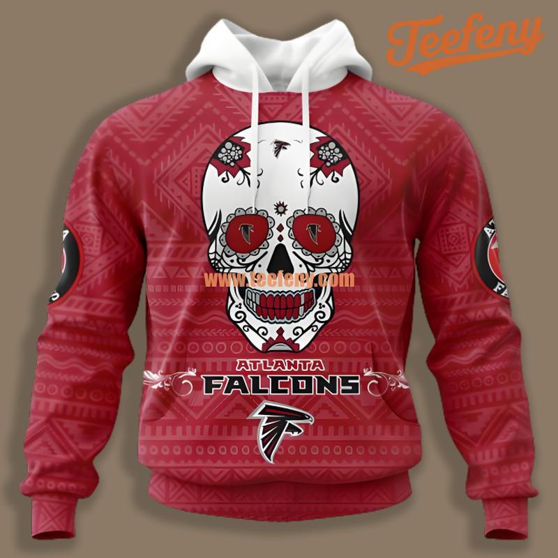 Atlanta Falcons Sugar Skull Dead Mexican 3D Youth Hoodie