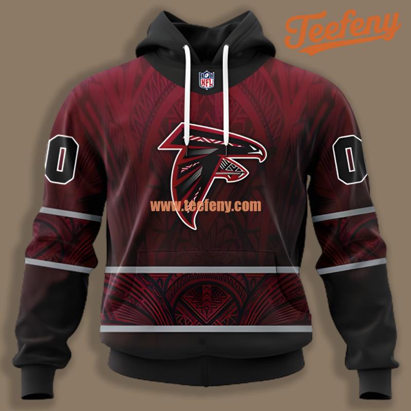 Atlanta Falcons Tribal Pattern Red Black 3D Mens Hoodies