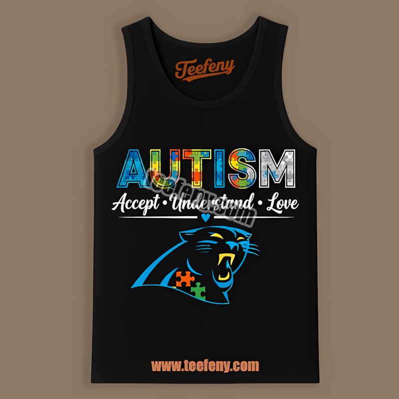 Carolina Panthers Autism Awareness Love Vintage Tanktop For Supporters Carolina Panthers Autism Awareness Love Vintage Tanktop For Supporters