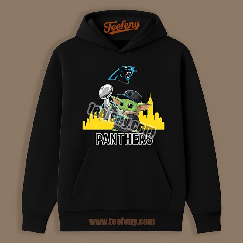 Carolina Panthers Baby Yoda Super Bowl Cup Classic Hoodie Carolina Panthers Baby Yoda Super Bowl Cup Classic Hoodie