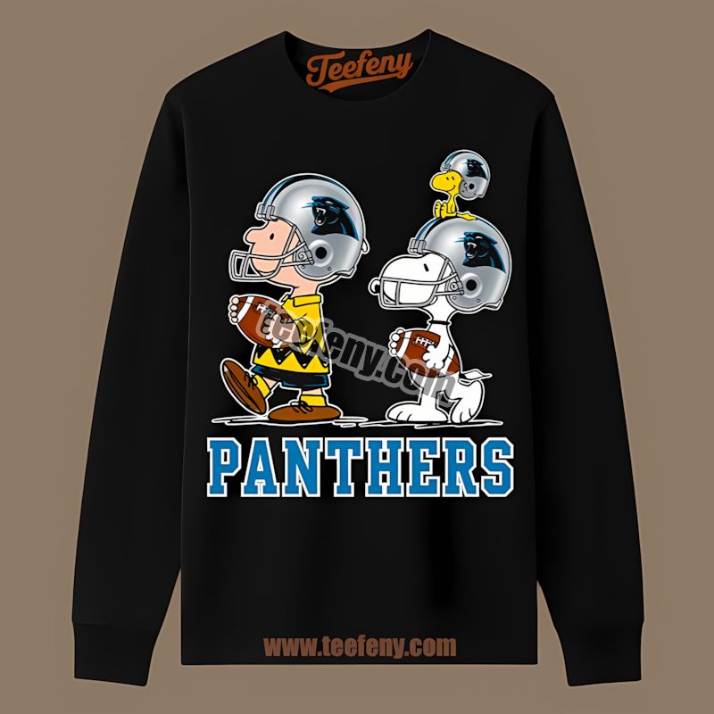 Carolina Panthers Charlie Brown Snoopy Sports Long Sleeve For Fans Carolina Panthers Charlie Brown Snoopy Sports Long Sleeve For Fans