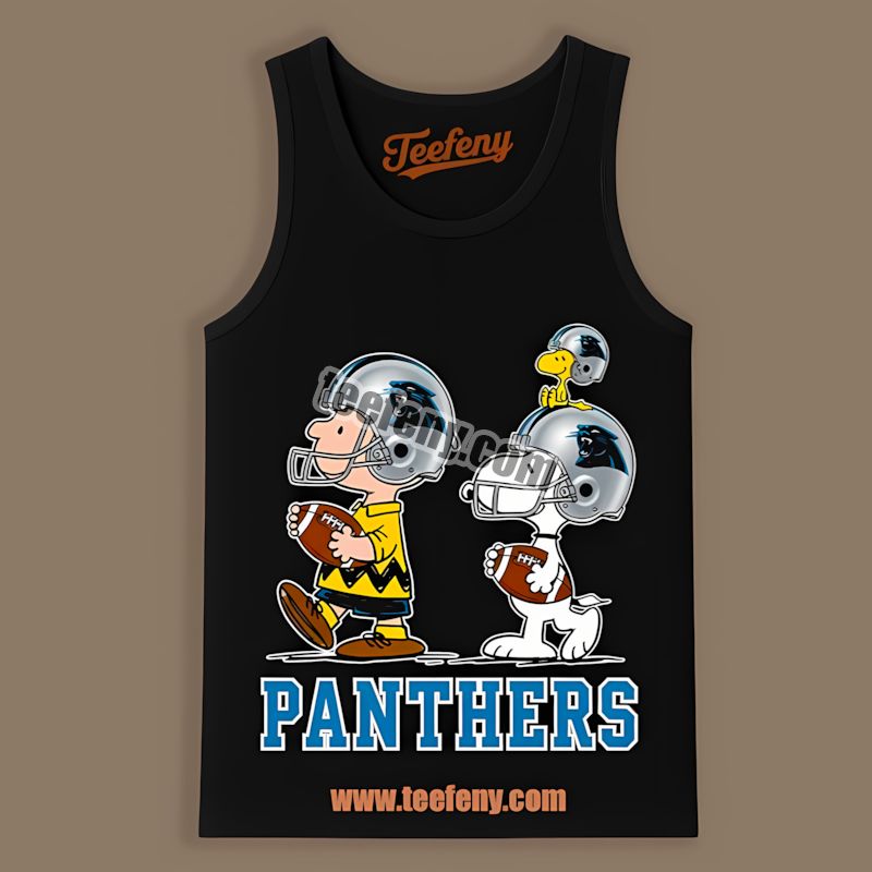 Carolina Panthers Charlie Brown Snoopy Sports Tanktop For Fans Carolina Panthers Charlie Brown Snoopy Sports Tanktop For Fans
