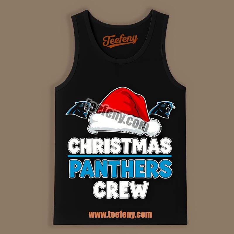 Carolina Panthers Christmas Crew Adults Tanktop For Panthers Fans Carolina Panthers Christmas Crew Adults Tanktop For Panthers Fans