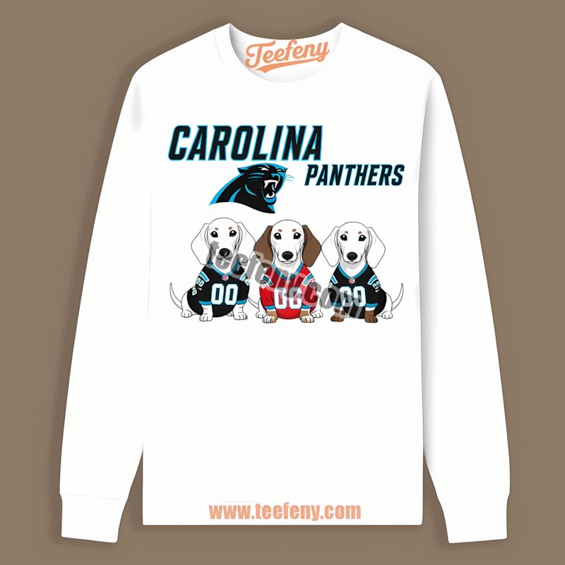 Carolina Panthers Dachshund Dogs Long Sleeve For Pet Lovers Carolina Panthers Dachshund Dogs Long Sleeve For Pet Lovers