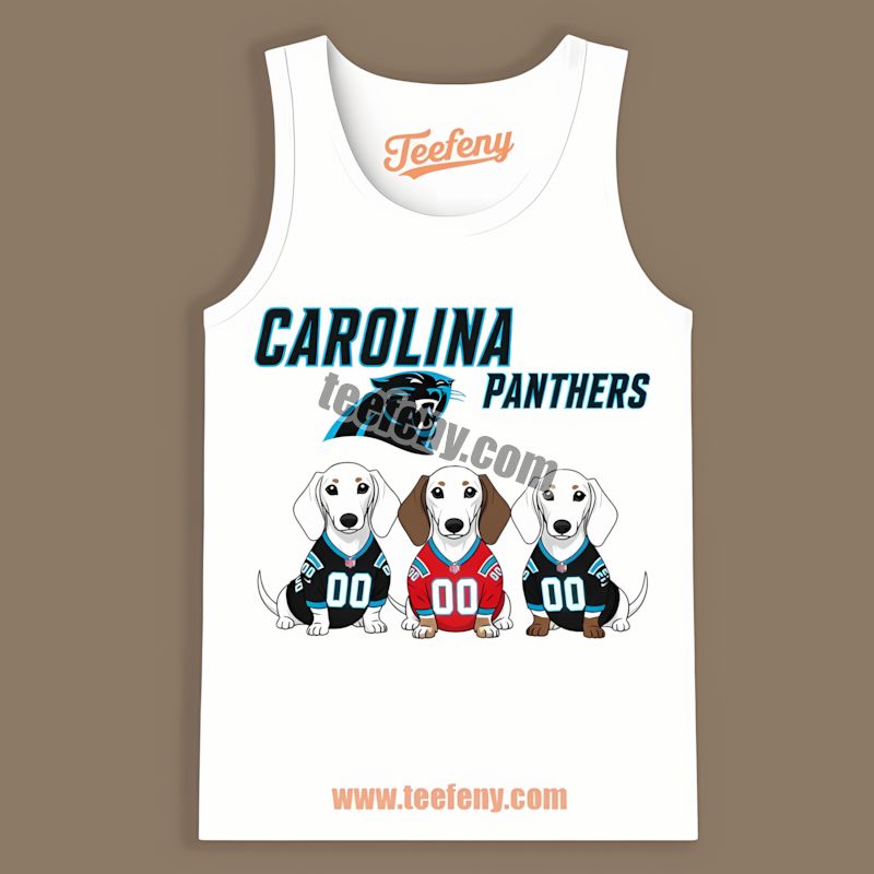 Carolina Panthers Dachshund Dogs Tanktop For Pet Lovers Carolina Panthers Dachshund Dogs Tanktop For Pet Lovers