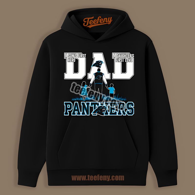 Carolina Panthers Dad A Hero Fathers Day Color Hoodie Carolina Panthers Dad A Hero Fathers Day Color Hoodie