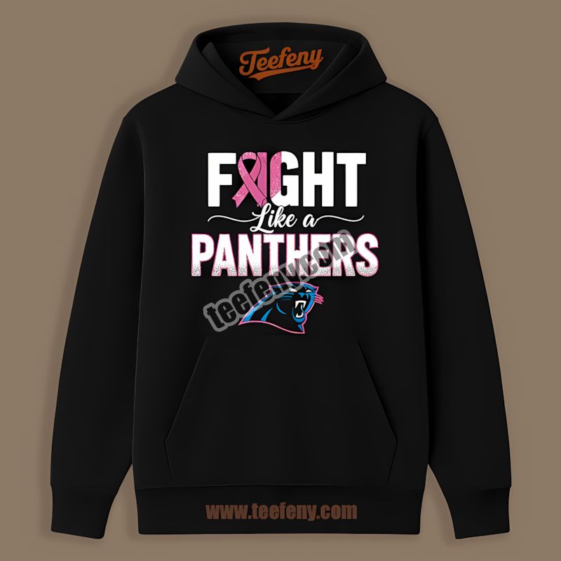 Carolina Panthers Fight Breast Cancer Awareness Hoodie In Color Carolina Panthers Fight Breast Cancer Awareness Hoodie In Color