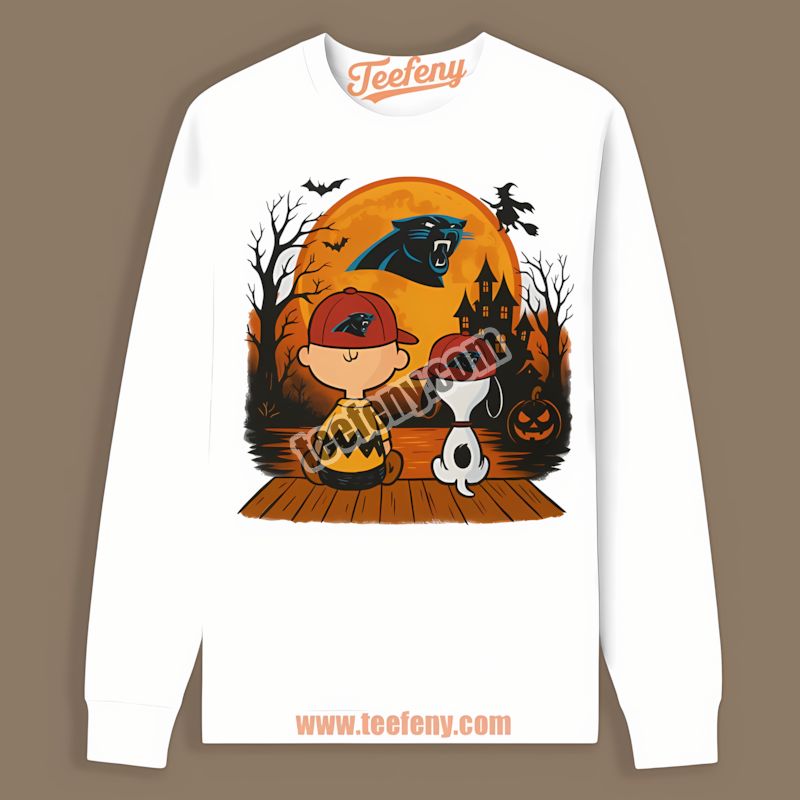 Carolina Panthers Halloween Charlie Brown Snoopy Long Sleeve Carolina Panthers Halloween Charlie Brown Snoopy Long Sleeve
