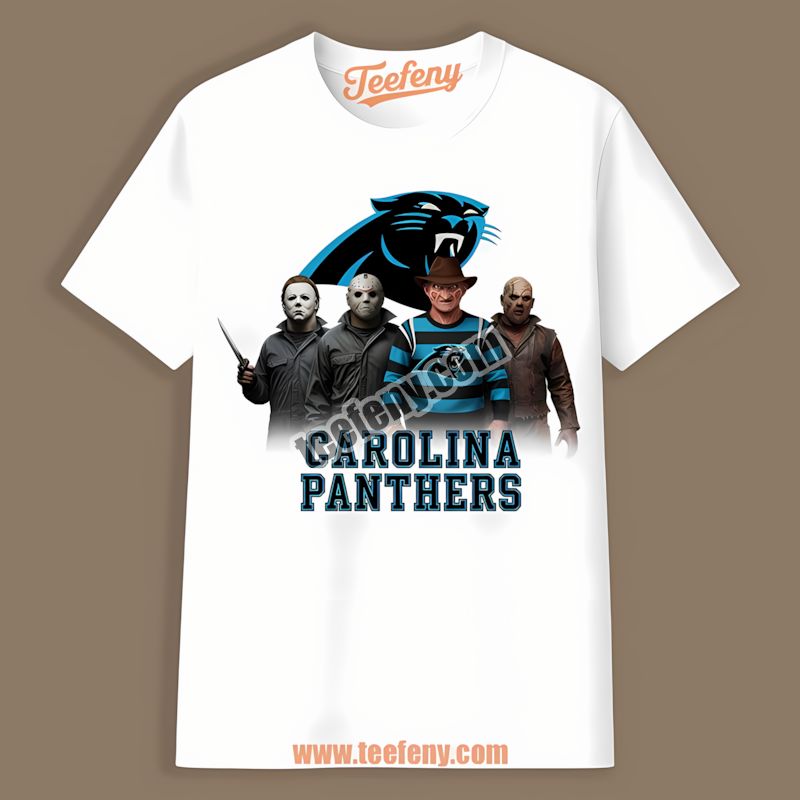 Carolina Panthers Halloween Horror Killers Shirt In Cotton