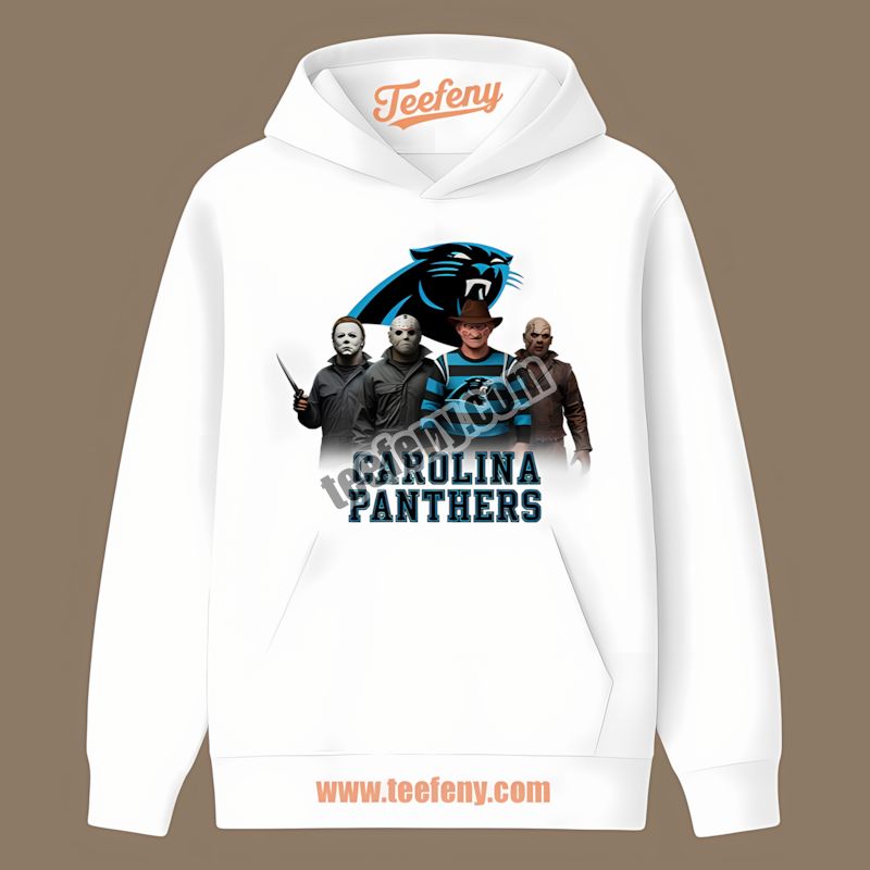 Carolina Panthers Halloween Horror Killers Hoodie In Cotton Carolina Panthers Halloween Horror Killers Hoodie In Cotton