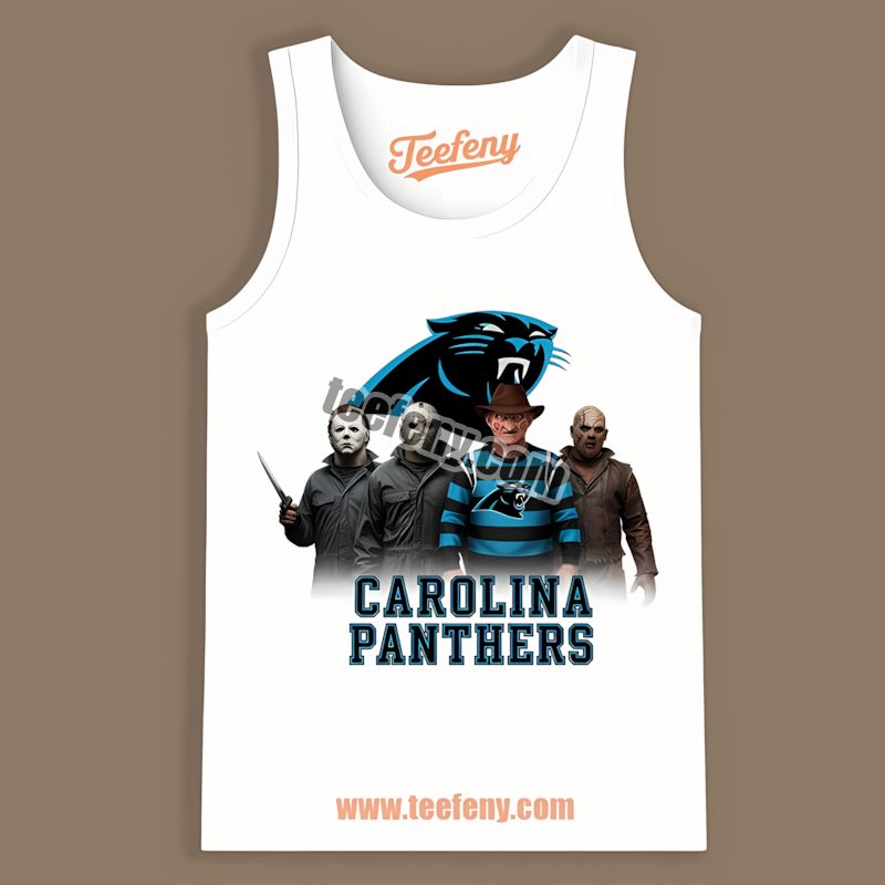 Carolina Panthers Halloween Horror Killers Tanktop In Cotton Carolina Panthers Halloween Horror Killers Tanktop In Cotton