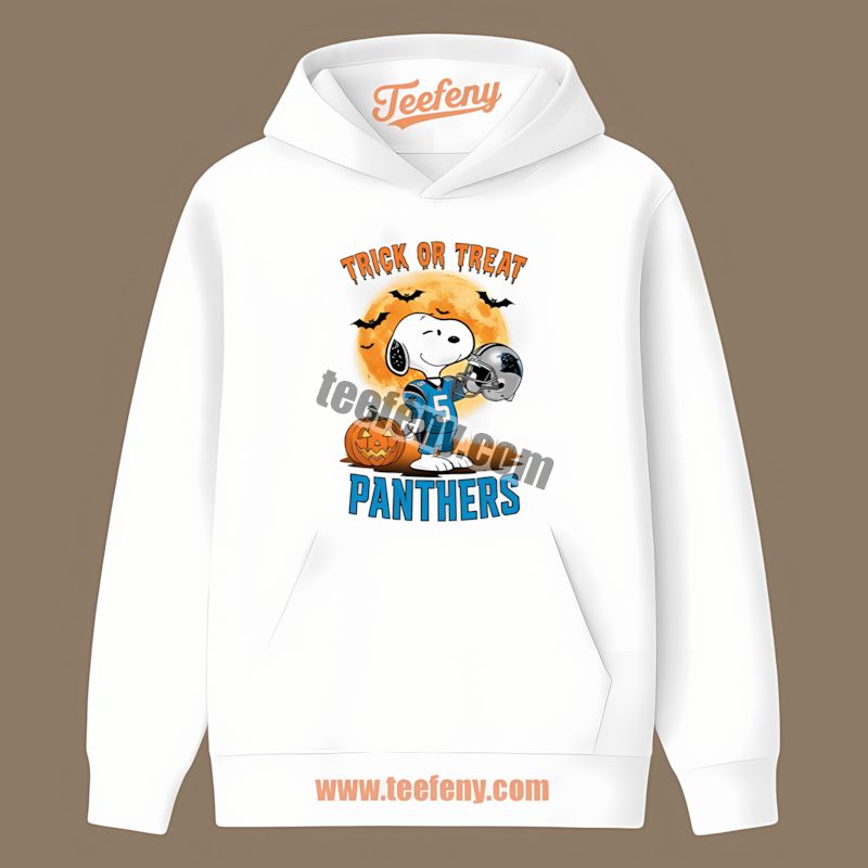 Carolina Panthers Halloween Snoopy Trick Or Treat Hoodie Carolina Panthers Halloween Snoopy Trick Or Treat Hoodie