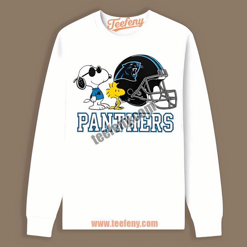 Carolina Panthers Helmet Vs Snoopy Woodstock Retro Long Sleeve Carolina Panthers Helmet Vs Snoopy Woodstock Retro Long Sleeve