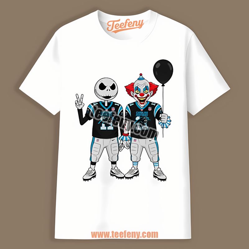 Carolina Panthers Jack Skellington Pennywise Halloween Shirt