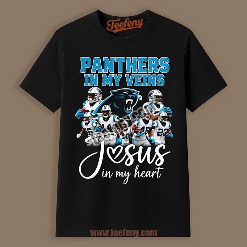 Carolina Panthers Jesus In My Heart Classic Shirt
