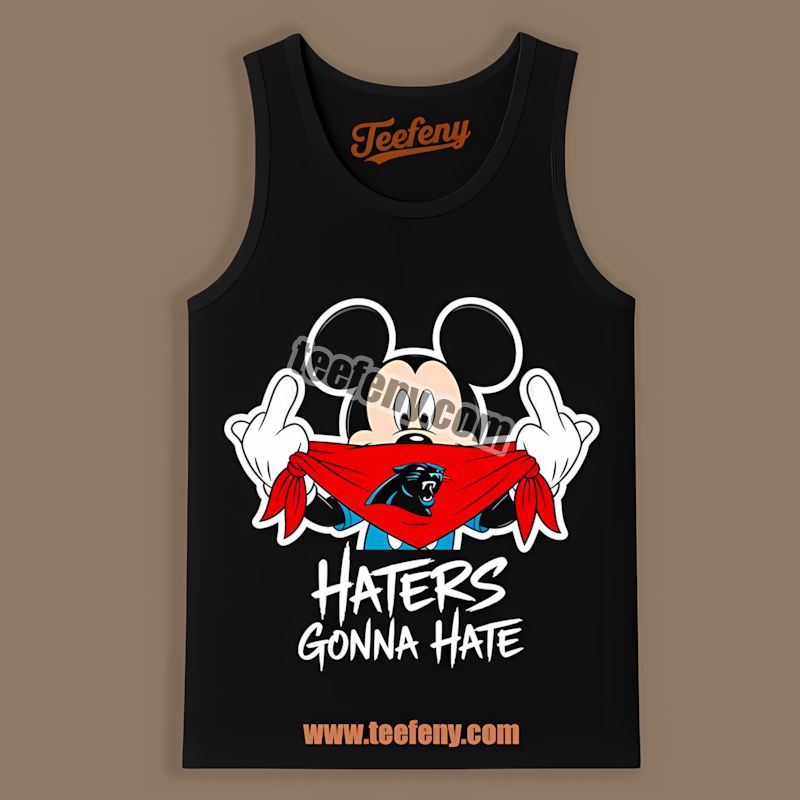 Carolina Panthers Mickey Haters Gonna Hate Unisex Tanktop Carolina Panthers Mickey Haters Gonna Hate Unisex Tanktop
