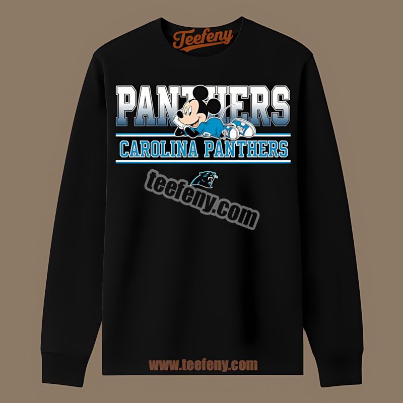 Carolina Panthers Mickey Mouse Retro Style Long Sleeve Carolina Panthers Mickey Mouse Retro Style Long Sleeve
