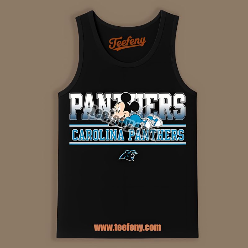 Carolina Panthers Mickey Mouse Retro Style Tanktop Carolina Panthers Mickey Mouse Retro Style Tanktop