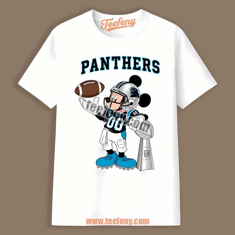 Carolina Panthers Mickey Super Bowl Football Color Shirt
