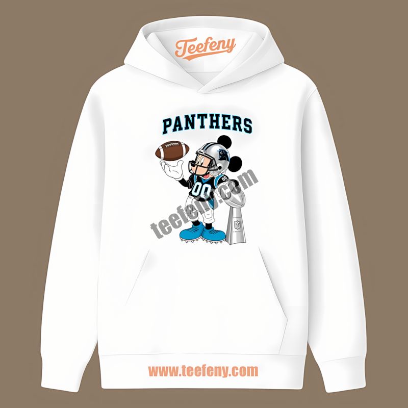 Carolina Panthers Mickey Super Bowl Football Color Hoodie Carolina Panthers Mickey Super Bowl Football Color Hoodie