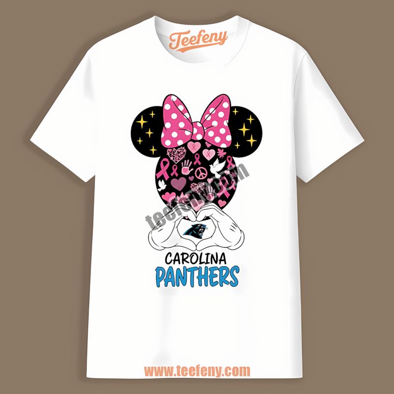 Carolina Panthers Minnie Mouse Breast Cancer Shirt