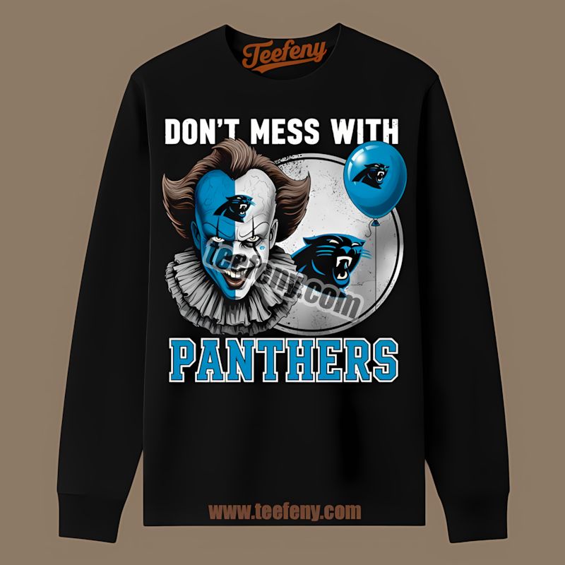 Carolina Panthers Pennywise Halloween Classic Long Sleeve Carolina Panthers Pennywise Halloween Classic Long Sleeve