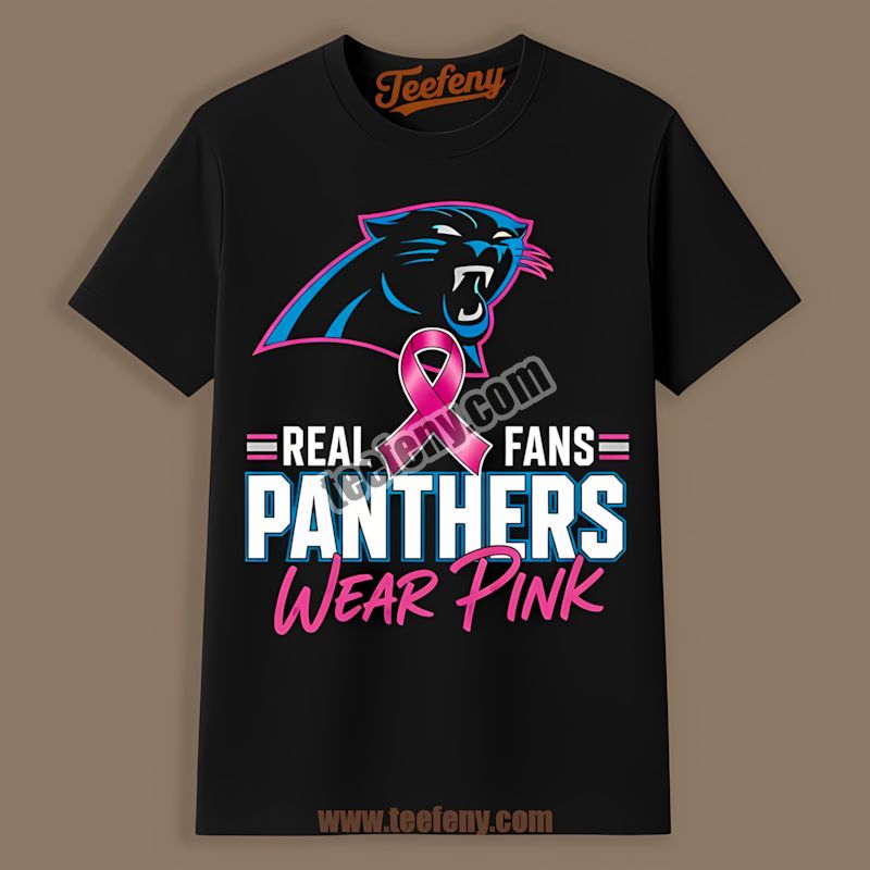Carolina Panthers Real Fans Wear Pink Awareness Shirt