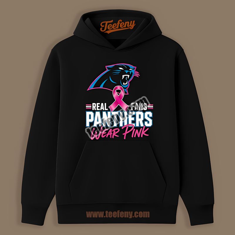 Carolina Panthers Real Fans Wear Pink Awareness Hoodie Carolina Panthers Real Fans Wear Pink Awareness Hoodie