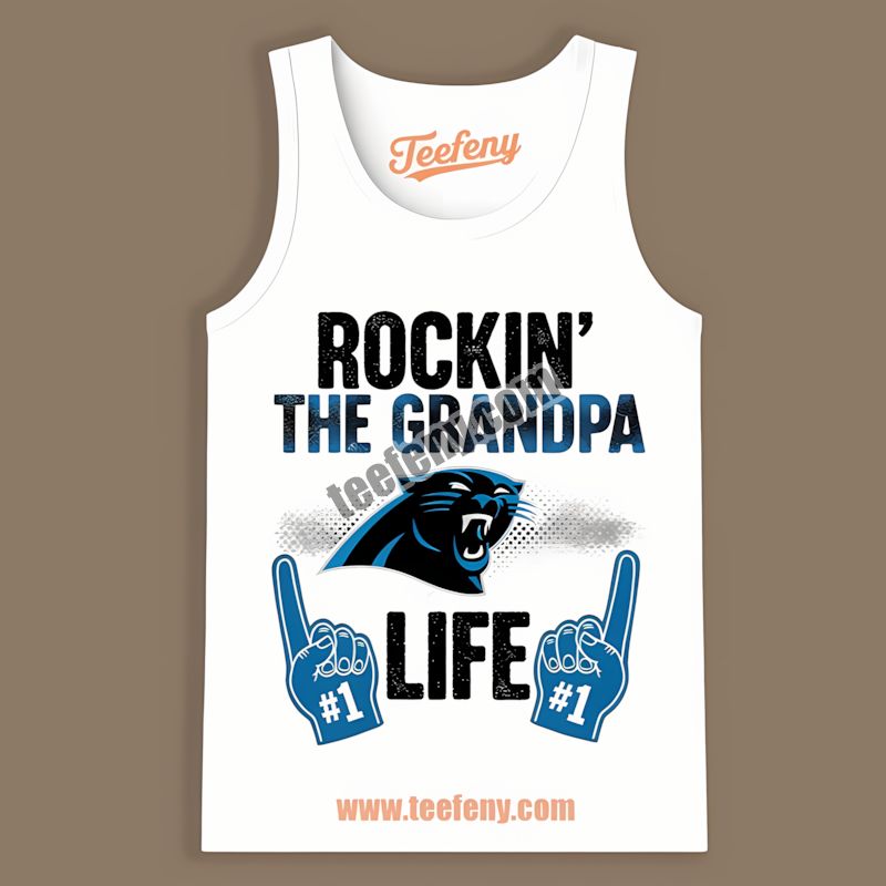 Carolina Panthers Rockin The Grandpa Life Tanktop Carolina Panthers Rockin The Grandpa Life Tanktop