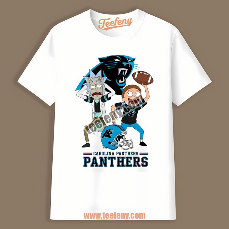 Carolina Panthers Vs Rick And Morty Crossover Trendy Shirt