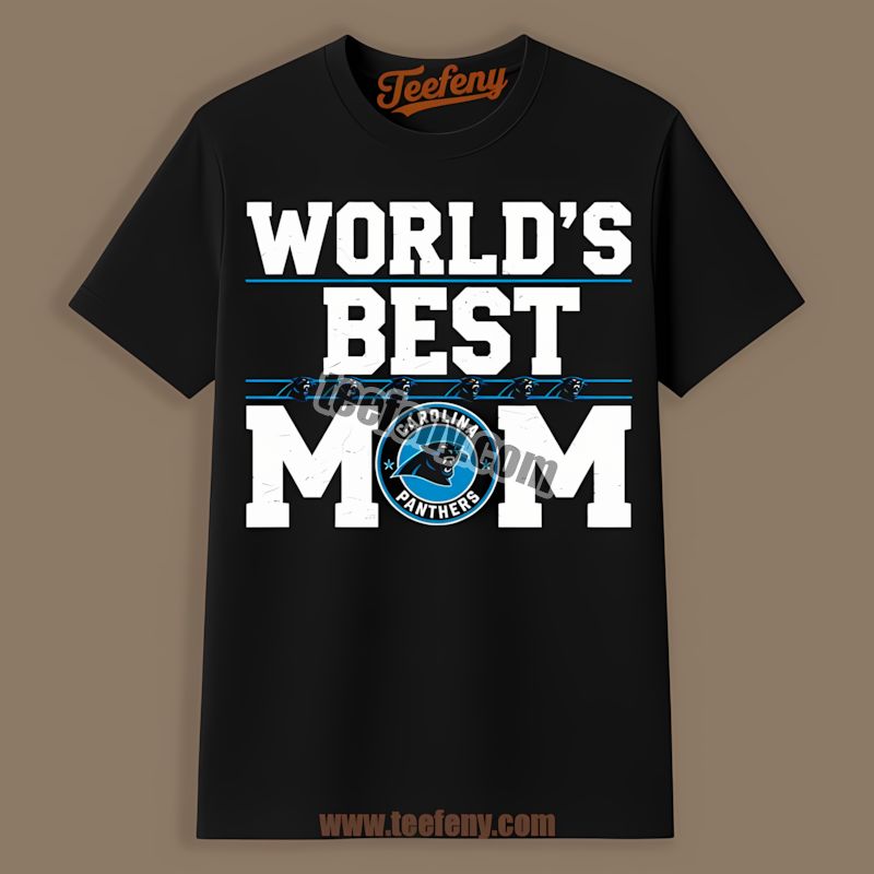 Carolina Panthers Worlds Best Mom Shirt In Retro Style