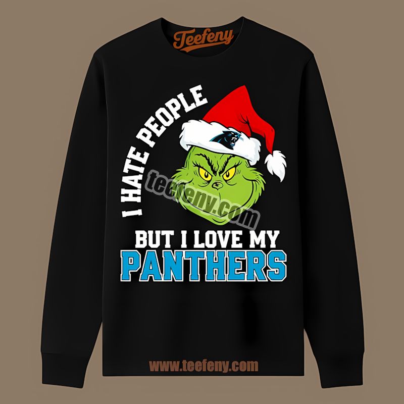 Grinch I Hate People But Love Carolina Panthers Vintage Long Sleeve Grinch I Hate People But Love Carolina Panthers Vintage Long Sleeve