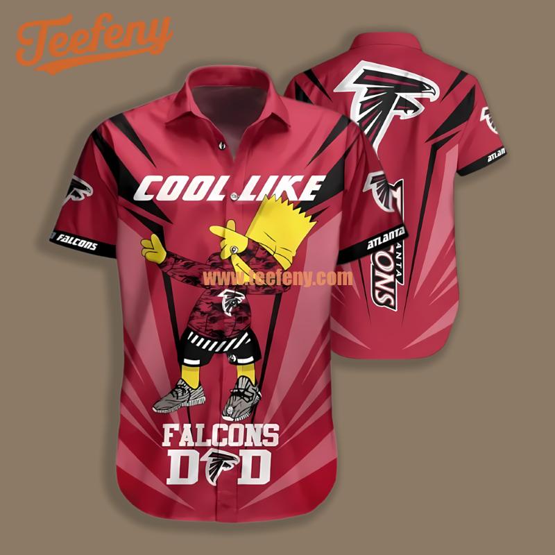 Atlanta Falcons Bart Simpson Red Hawaiian Style Shirt