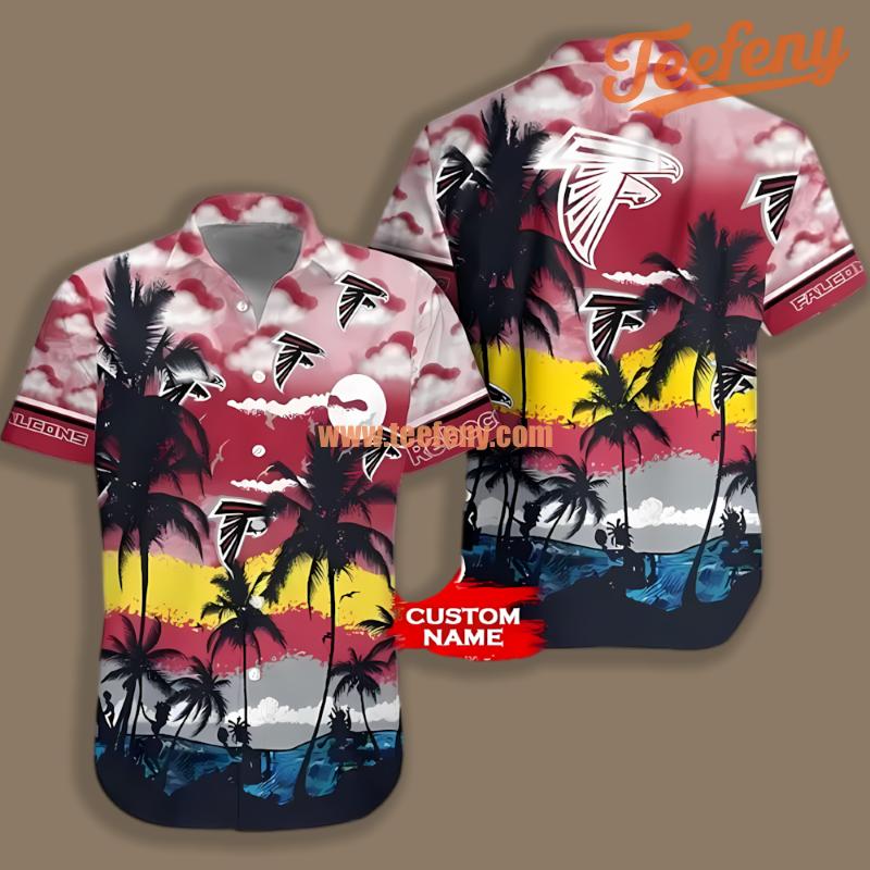 Atlanta Falcons Coconut Beach Red Classic Hawaiian Shirt