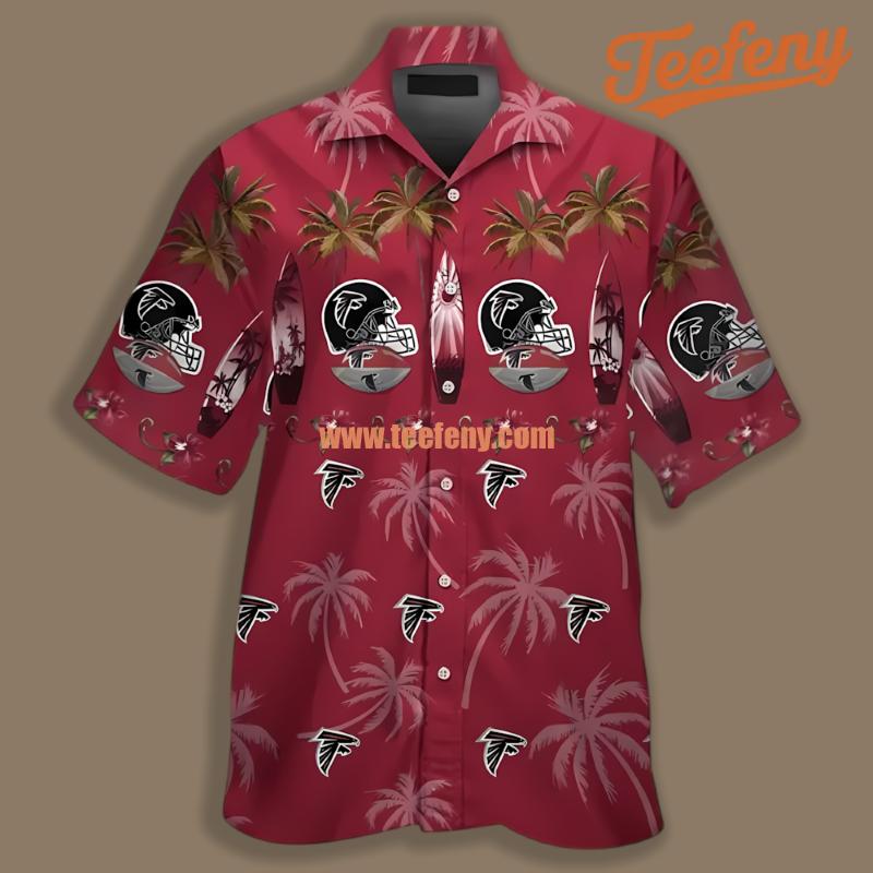 Atlanta Falcons Coconut Vs Helmet Red Hawaiian Shirt Style