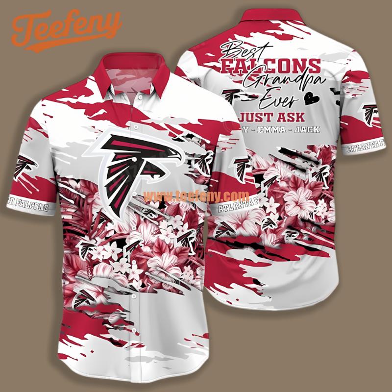 Atlanta Falcons Grandpa Ever Red Real Hawaiian Shirt