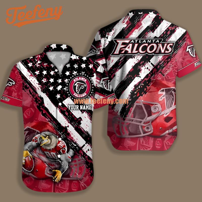 Atlanta Falcons Personalized Game Red Retro Hawaiian Shirt