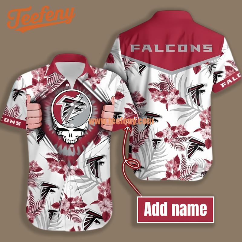 Atlanta Falcons Personalized Skull Red Cheap Hawaiian Shirt