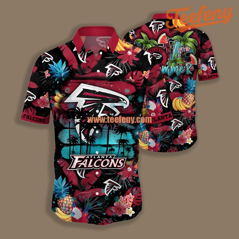 Atlanta Falcons Pineapple Banana Red Best Aloha Shirt