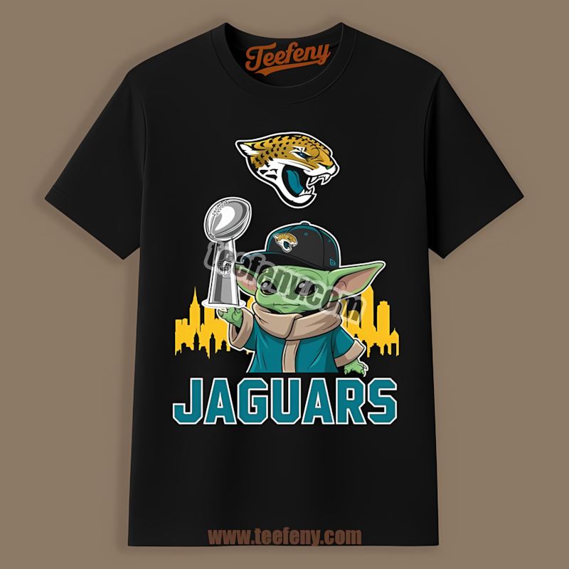 Baby Yoda Holding Super Bowl Cup Jacksonville Jaguars Vintage Shirt