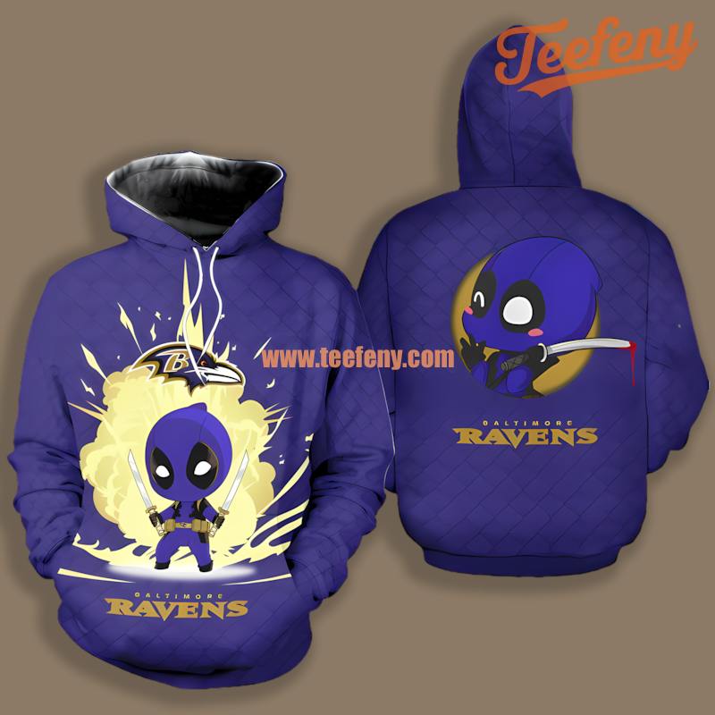 Baltimore Ravens Deadpool Blue 3D Printed