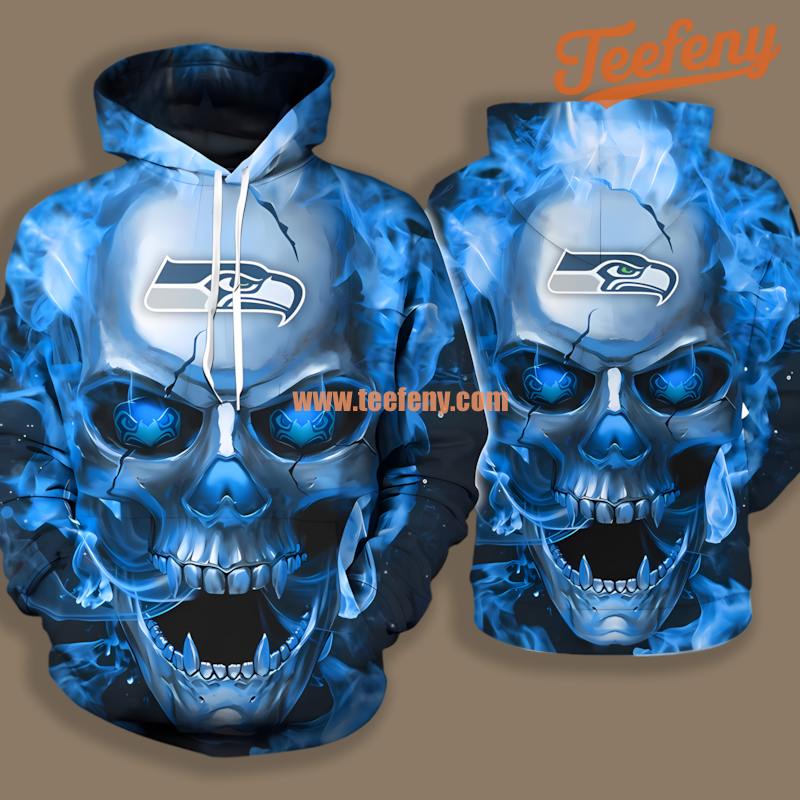 Baltimore Ravens Skull Fire Blue Black 3D For Men