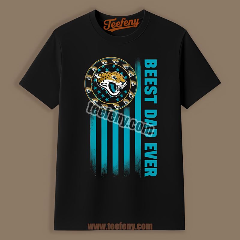 Best Dad Ever American Flag Jacksonville Jaguars Adults Shirt