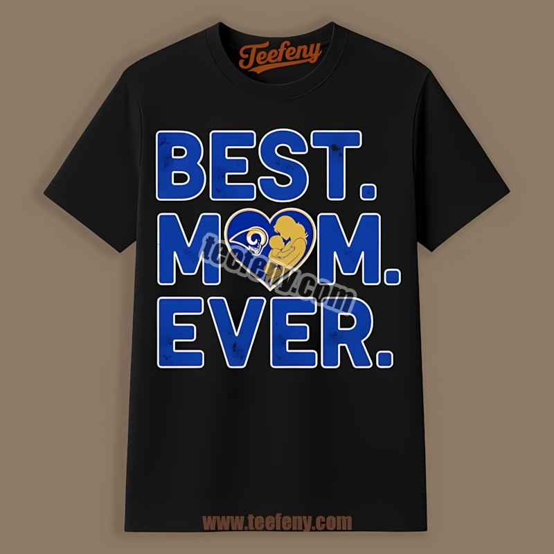 Best Los Angeles Rams Mom Ever Heart Graphic Shirt
