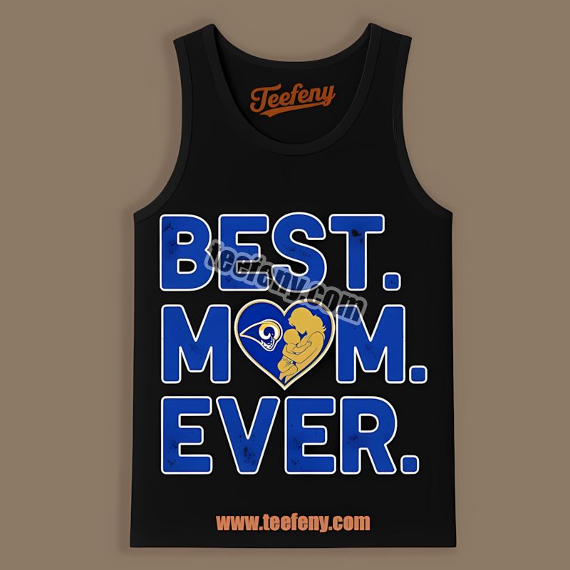 Best Los Angeles Rams Mom Ever Heart Graphic Tanktop Best Los Angeles Rams Mom Ever Heart Graphic Tanktop